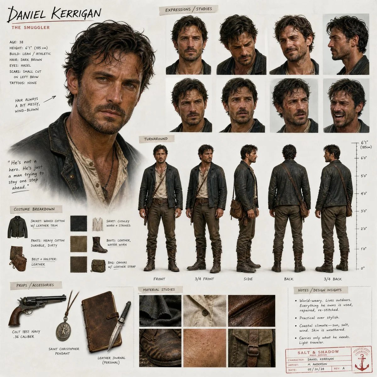 GPT Image 2 Cinematic Character Design Sheet Prompt