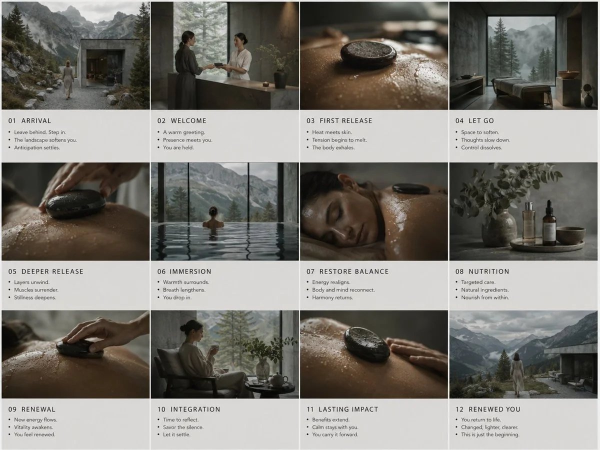 Luxury Spa & Wellness Retreat Storyboard and Cinematic Animation