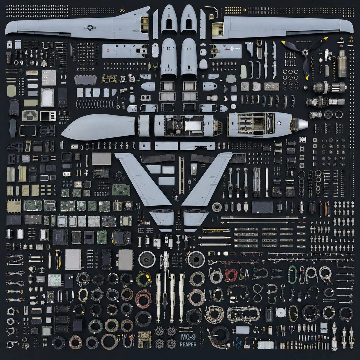 GPT Image 2 knolling prompt for disassembling a complex space machine