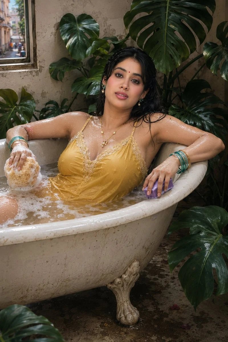 Tropical Spa Bathtub Portrait