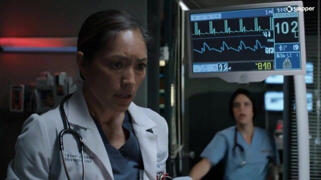 Cinematic defibrillator resuscitation suspense scene