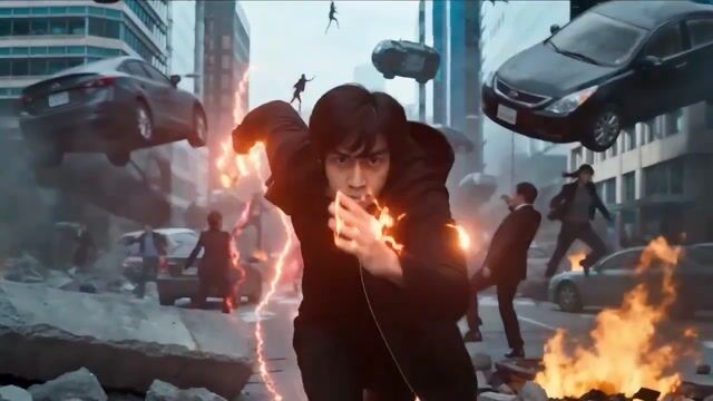 Speedster Freezes Time to Save Civilians and Attack a Monster