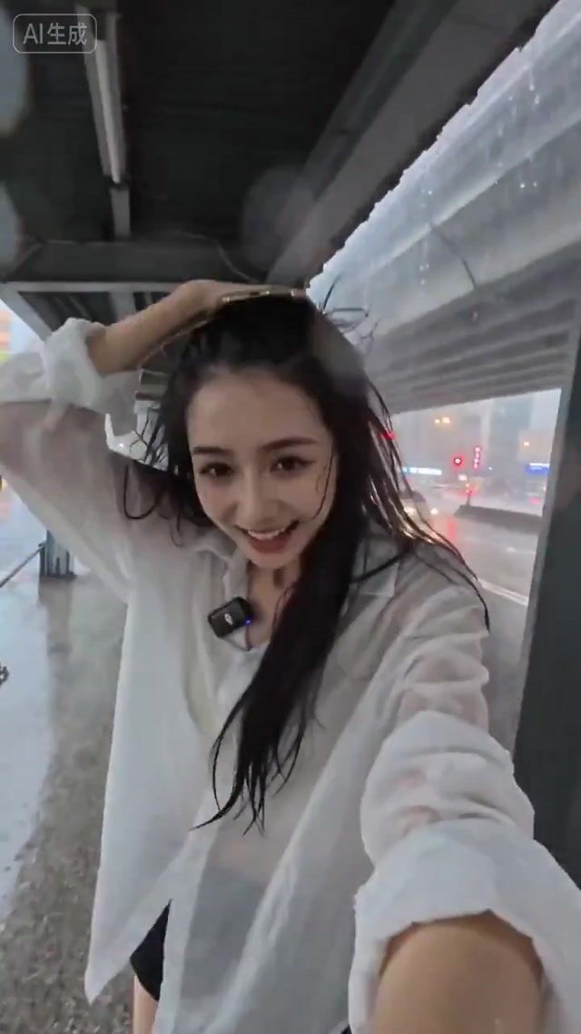 Seedance 2.0 湾湾女友雨天公交站自拍视频