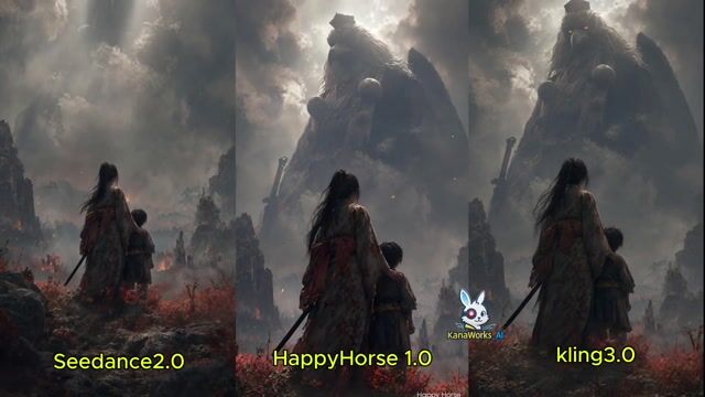 HappyHorse 1.0 / Kling 3.0 / Seedance 2.0 テスト