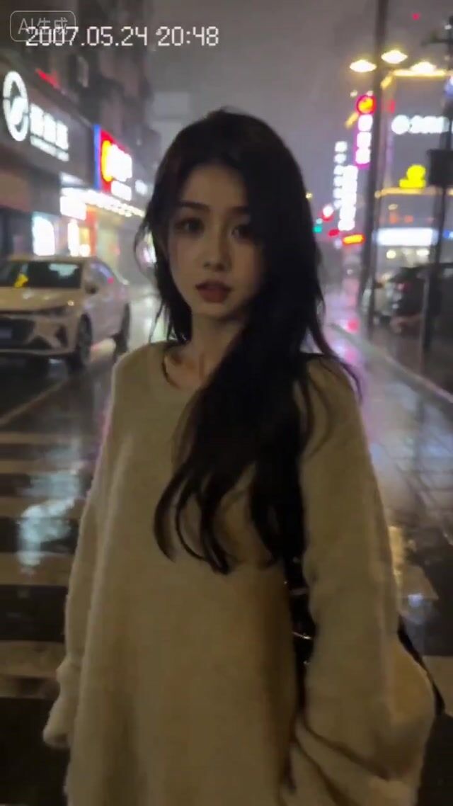 2007年雨夜手机录像风格的纯情离别短片