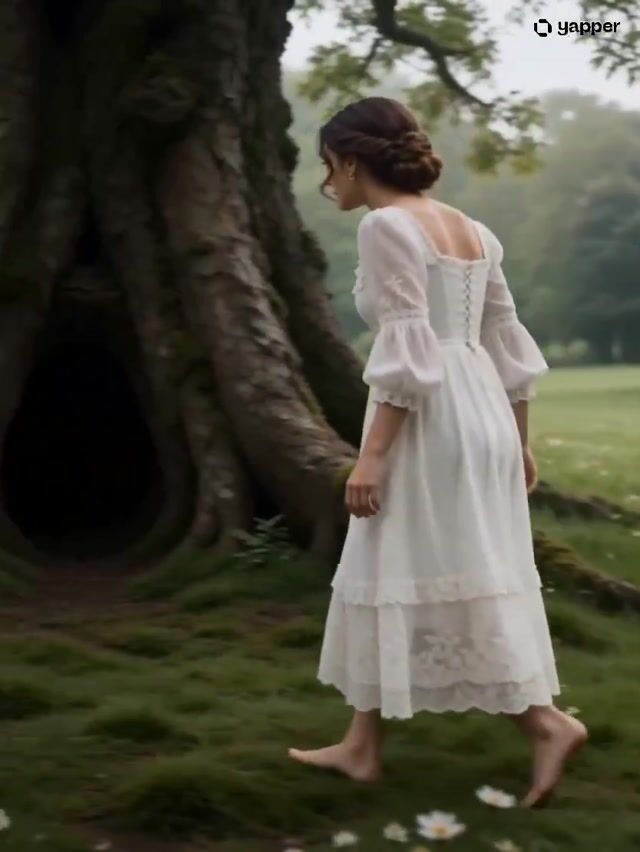 White Rabbit Leads a Girl Into a Glowing Underground World