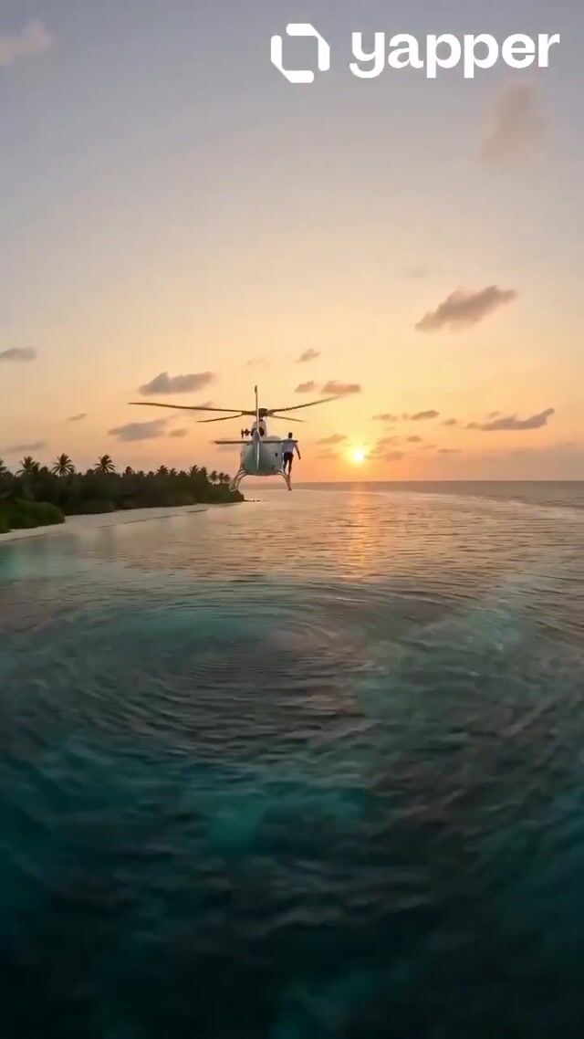 Seedance 2.0 luxury tropical helicopter jump action sequence prompt