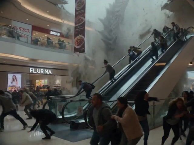 Kaiju Smashes Through a Mega Shopping Mall