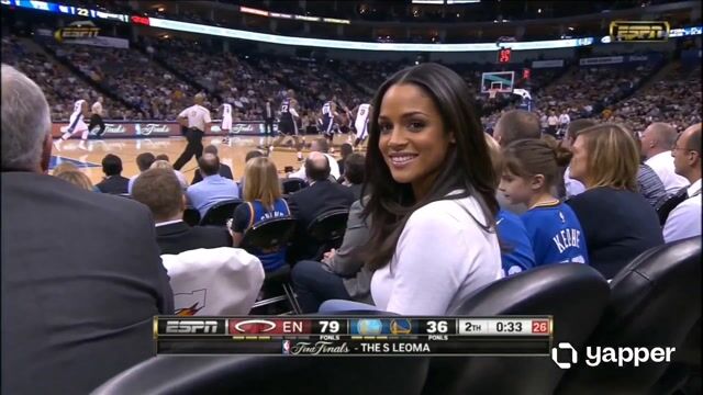 Courtside NBA Broadcast Reaction Shot