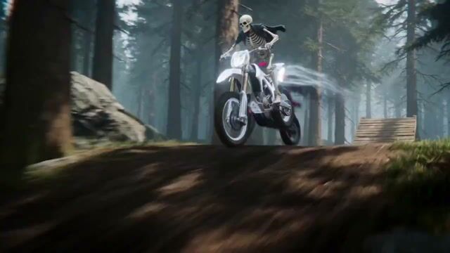 Bikes Tear Through a Forest in a Light vs Darkness Clash