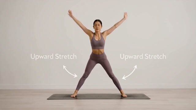 16-panel yoga pose instructional storyboard