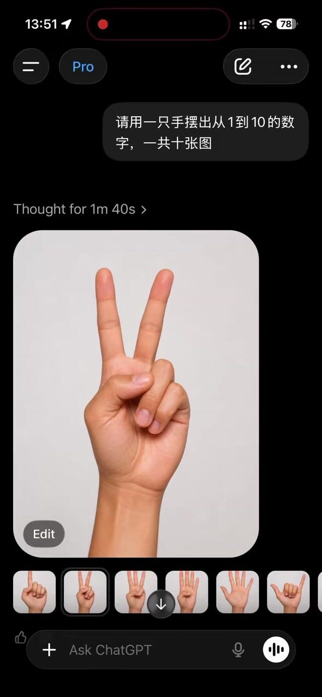 GPT-Image-2 one-hand counting from 1 to 10