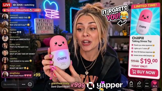ChillPill Talking Stress Toy Livestream Promo