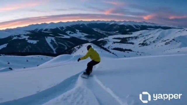 FPV Snowboard Carving Sequence