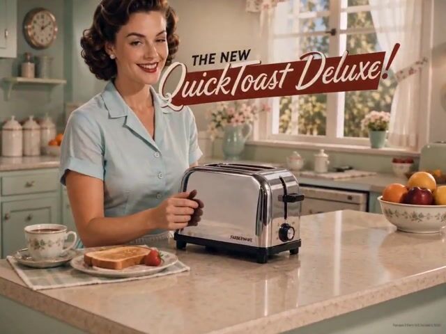 1950s QuickToast Deluxe Toaster Commercial