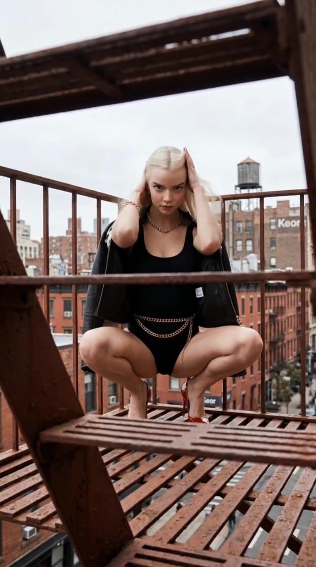 Anya Taylor-Joy Fashion Shot on a Manhattan Fire Escape