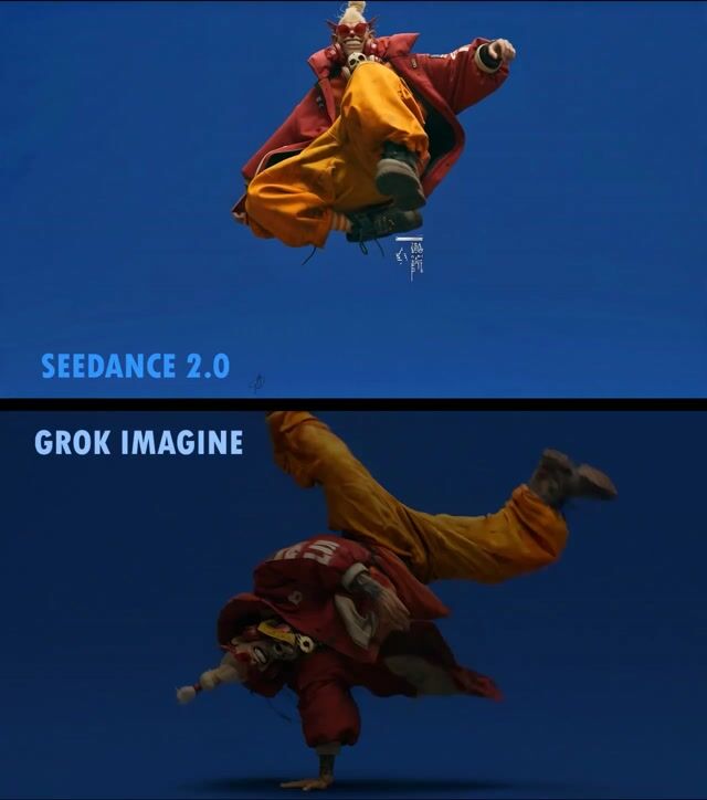 Grok vs Seedance 2.0 Breakdance Battle Prompt