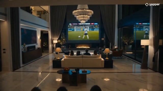 Luxury Family Football Watch Party with Dramatic Penalty Celebration