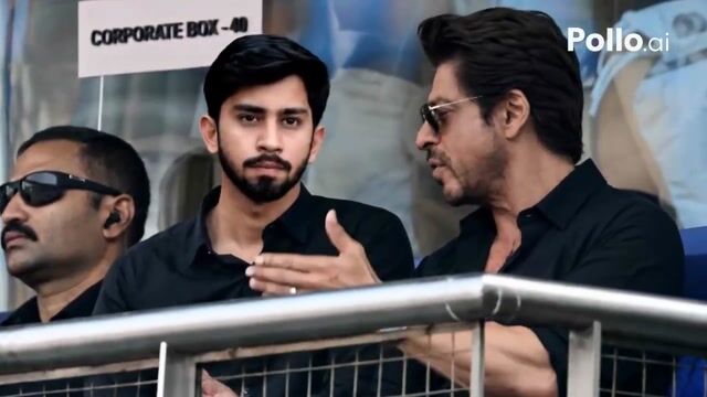 VIP cricket box scene with Shah Rukh Khan