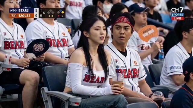 Zombie transformation horror scene in a baseball stadium